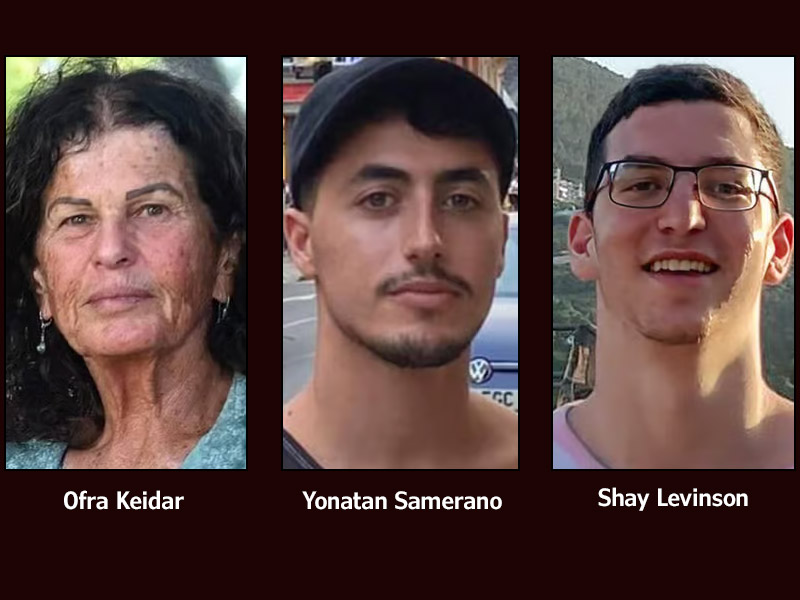 Bodies of three deceased Israeli hostages located in Gaza and returned to Israel