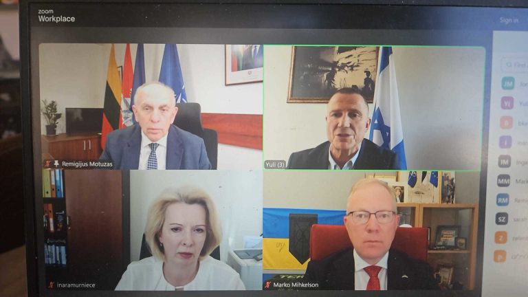 Israel Society: Foreign Affairs Committee Chair MK Edelstein holds online meeting with counterparts from the Baltic states