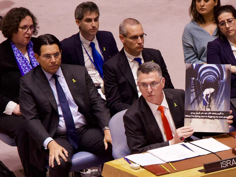 FM Sa’ar addresses the special UN Security Council meeting on the issue of the hostages