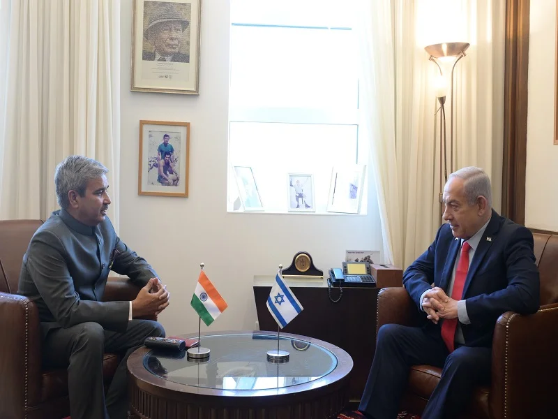 PM Netanyahu Meets with Indian Ambassador to Israel J.P. Singh