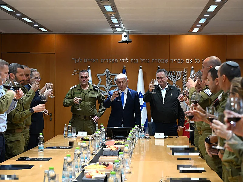 PM Netanyahu at a New Year’s Toast with the IDF General Staff Forum
