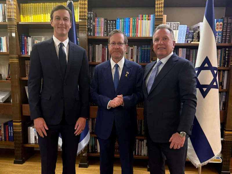 President Herzog meets US President Trump’s Special Envoys Kushner and Witkoff in Jerusalem