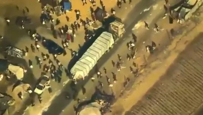 US Military Releases Footage of Hamas Operatives Looting Aid Truck