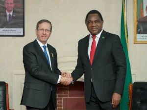 Nakipagpulong si Pangulong Herzog kay Pangulong Hakainde Hichilema ng Zambia sa Lusaka