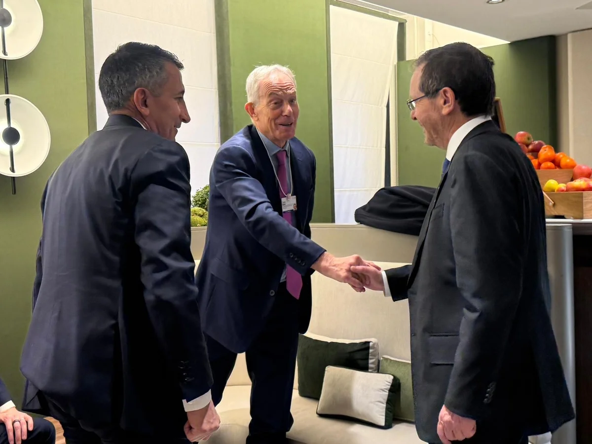President Herzog Meets with NATO Secretary-General, President of Finland, Swiss Foreign Minister, and Former UK Prime Minister Tony Blair at Davos