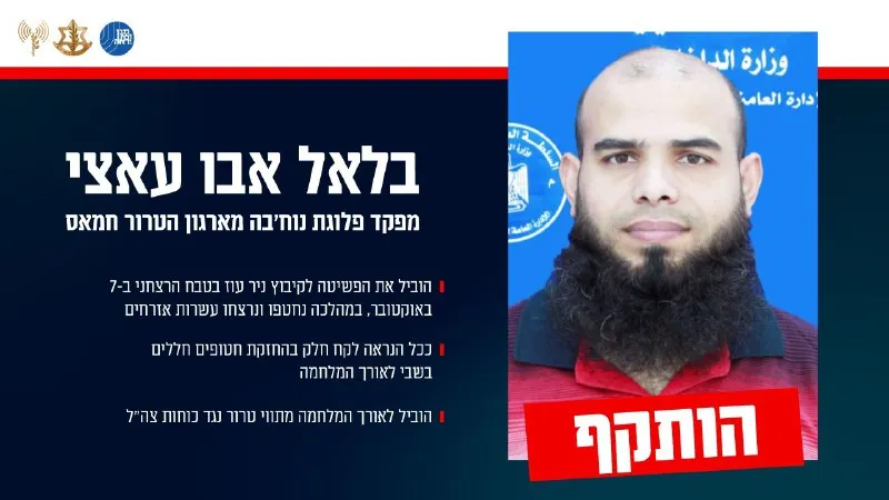IDF Kills Hamas Commander Who Held Hostages, Led Terror Plots