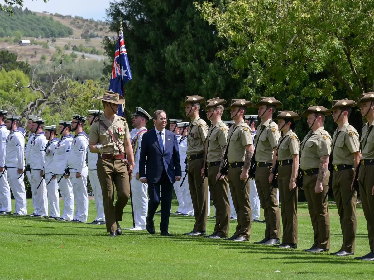 President Herzog Welcomed by Governor-General of Australia Sam Mostyn in Canberra