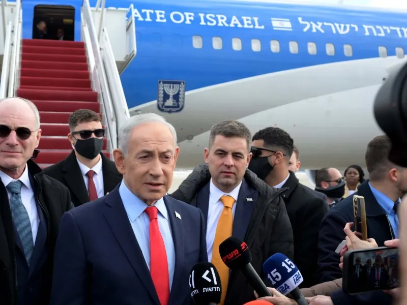 ראש הממשלה נתניהו לפני המראתו חזרה לישראל אחרי ביקור מדיני בוושינגטון