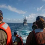 What happened in the exercise that sent all the Navy units into the water?