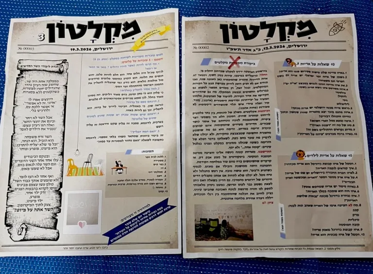 In Jerusalem Shelters, a Homemade Newspaper Turns Waiting Into Connection