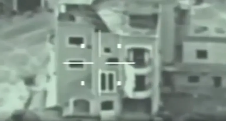 Documentation from a helicopter gunship supporting ground forces in Lebanon