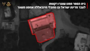 Hezbollah terrorists fired rockets at the north and hid the launcher inside a school.