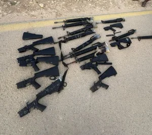 IDF forces thwarted an attempt to smuggle ten long weapons on the western border. IDF lookouts and the aerial control system identified yesterday (Tuesday),