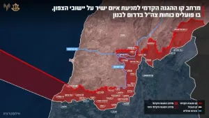 IDF publishes forward defense line in southern Lebanon