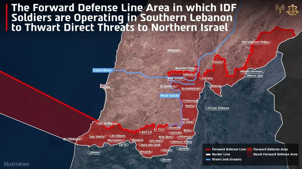Israel revela mapa de zona de seguridad ‘Línea Amarilla’ en el sur de Líbano