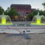 The first time Lafayette Park Fountains, opposite the White House, have worked in decades.
