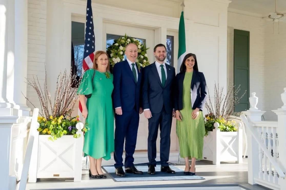 Vance hosts Irish PM Micheal Martin at Naval Observatory