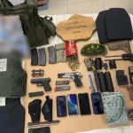 Weapons, explosive device found in Aqab operation