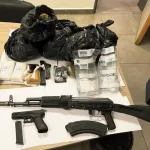 During a raid by police officers from the Western Galilee station and Border Police fighters in the village of Yarka, a Kalashnikov rifle and a Glock pistol were seized,