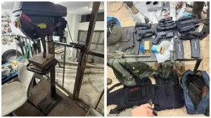 During the night, Border Police fighters from Judea and Samaria and the IDF confiscated a lathe for weapon production in Nablus and seized weapons. During the night, Border Police fighters from Judea and Samaria and the IDF operated in the Nablus area to locate and thwart