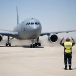 The Air Force has received the first aircraft of its kind for refueling and transport.