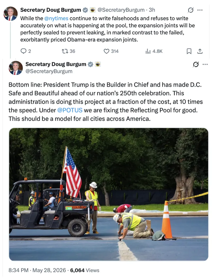 Credits from Donald Trump Truth Social Network