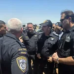 Central District police officers neutralized the terrorist involved in the attack (a resident of Tayibe) after a pursuit the Commissioner and the Commander of the Central District are at the scene. Police forces,