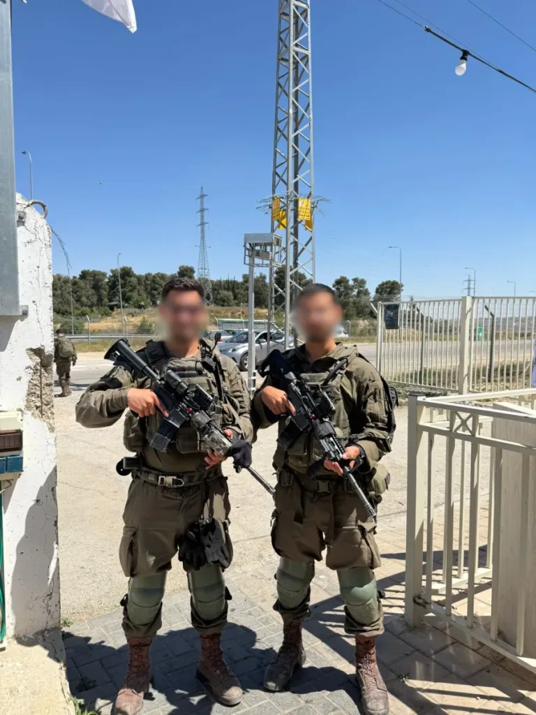 Returning to the scene of the attack at Gush Etzion Junction - with the Kfir Brigade combatant who neutralized the terrorist.
