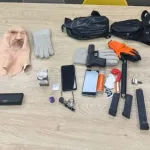 Border Police fighters in the Coastal District arrested two suspects after a pursuit near Ma’ayan Tzvi, with a loaded pistol and assault and burglary tools found in their possession.