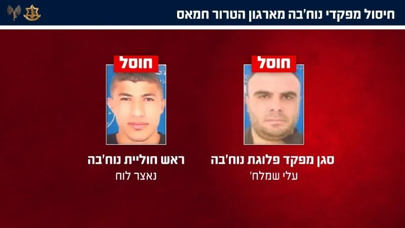 militaire: Dans une attaque dans le nord de la bande de Gaza : Tsahal a éliminé deux commandants de la Nukhba de l’organisation terroriste Hamas. Tsahal a attaqué hier soir (mardi) dans le nord de la bande de Gaza et a éliminé deux commandants de la Nukhba de l’organisation terroriste.