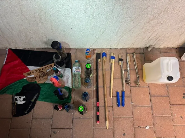 13 Molotovs, weapons seized in Jerusalem's Abu Tor