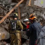 Home Front Command forces are operating at the destruction sites in Cali, Colombia.