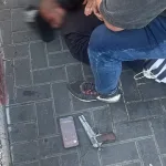 Shortly before, a report was received of shots fired in central Jaffa, with no casualties. Detectives and patrol officers from the Jaffa station arrived at the location from which the shots were heard, and spotted a suspect (in his 30s) who attempted to flee.