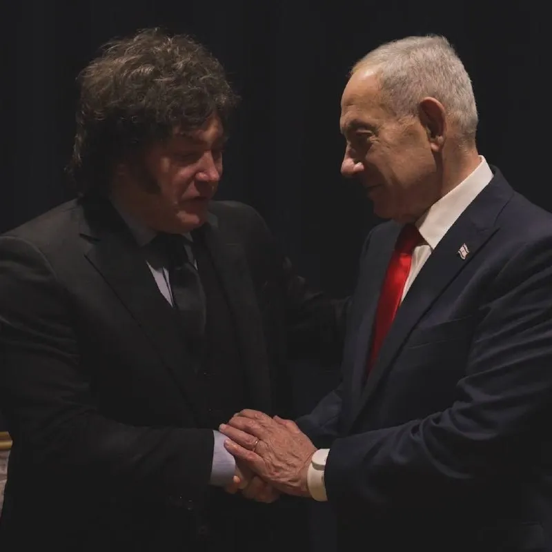משרד ראש הממשלה: בפגישה עם נשיא ארגנטינה, חאבייר מיליי - ידיד אהוב וידיד גדול של ישראל, אחד המנהיגים הגדולים בדורנו.