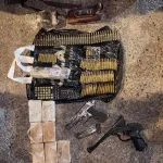 Border Police fighters in the Jerusalem Envelope located two pistols and ammunition that were hidden in a structure in the Bir Nabala area, following intelligence information received from the Investigations and Intelligence Department of the Jerusalem Envelope Border Police.