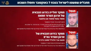 The IDF eliminated two terrorists who infiltrated Israel in the October 7th massacre