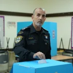 The Inspector General of the Police, Commissioner Danny Levi, exercised his democratic right this morning and voted in the 26th Knesset elections.